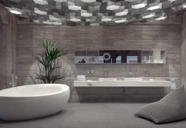 Salle de bain grise